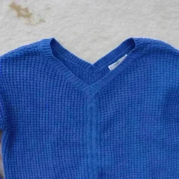 SINCERELY JULES Adjustable Length Cinch Crop Long Sleeve Knit Sweater Women S - Picture 3 of 10